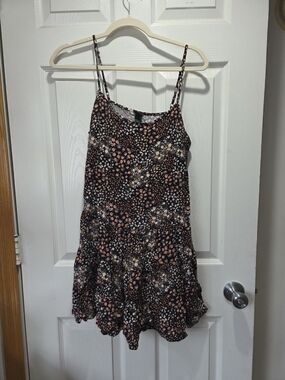 wild fable Black Floral Spaghetti Strap Dress